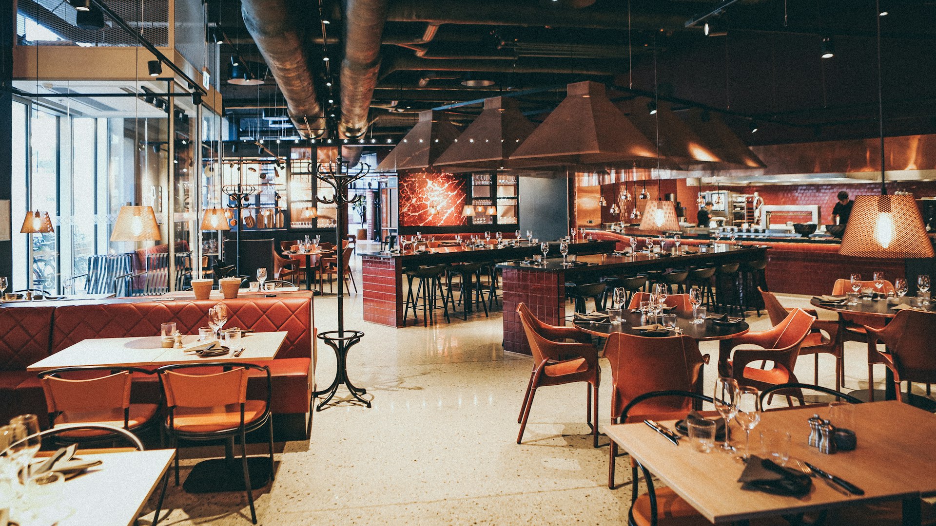 Professional commercial kitchen environment